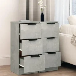 vidaXL - Dressoir - Grijs - Bewerkt hout - 2 stuks Hot