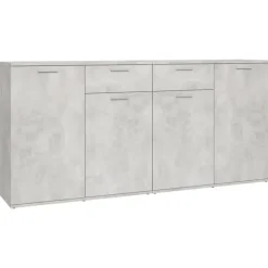 vidaXL - Dressoir - Grijs - Bewerkt hout Clearance