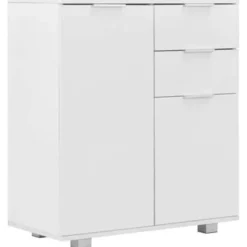 vidaXL - Dressoir - Wit - Bewerkt hout Best