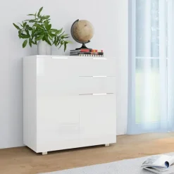 vidaXL - Dressoir - Wit - Bewerkt hout Best