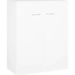 vidaXL - Dressoir - Wit - Bewerkt hout Clearance