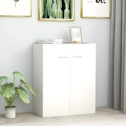 vidaXL - Dressoir - Wit - Bewerkt hout Clearance