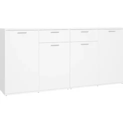 vidaXL - Dressoir - Wit - Bewerkt hout New