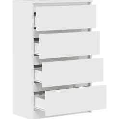 vidaXL - Dressoir - Wit - Bewerkt hout New