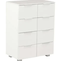 vidaXL - Dressoir - Wit - Bewerkt hout