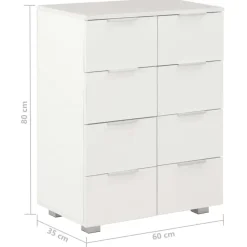 vidaXL - Dressoir - Wit - Bewerkt hout