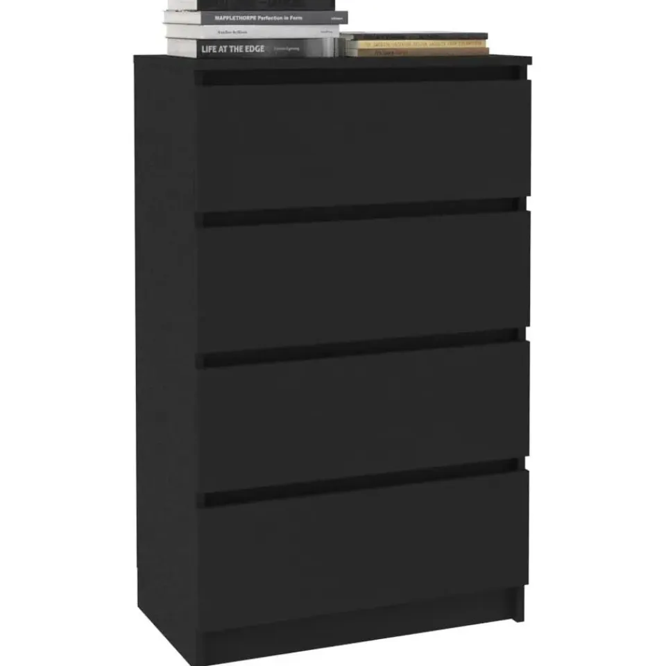 vidaXL - Dressoir - Zwart - Bewerkt hout New