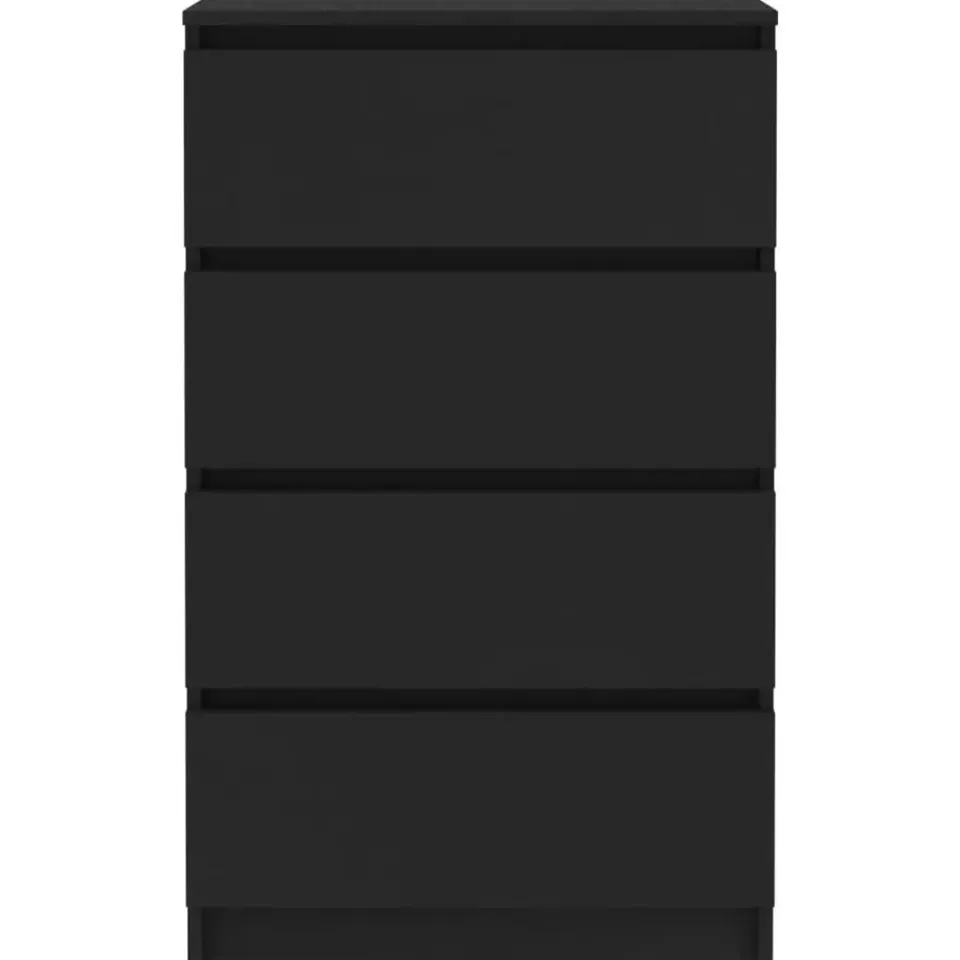 vidaXL - Dressoir - Zwart - Bewerkt hout New