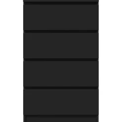 vidaXL - Dressoir - Zwart - Bewerkt hout New