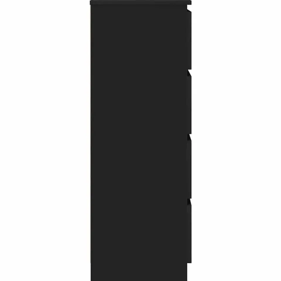 vidaXL - Dressoir - Zwart - Bewerkt hout New