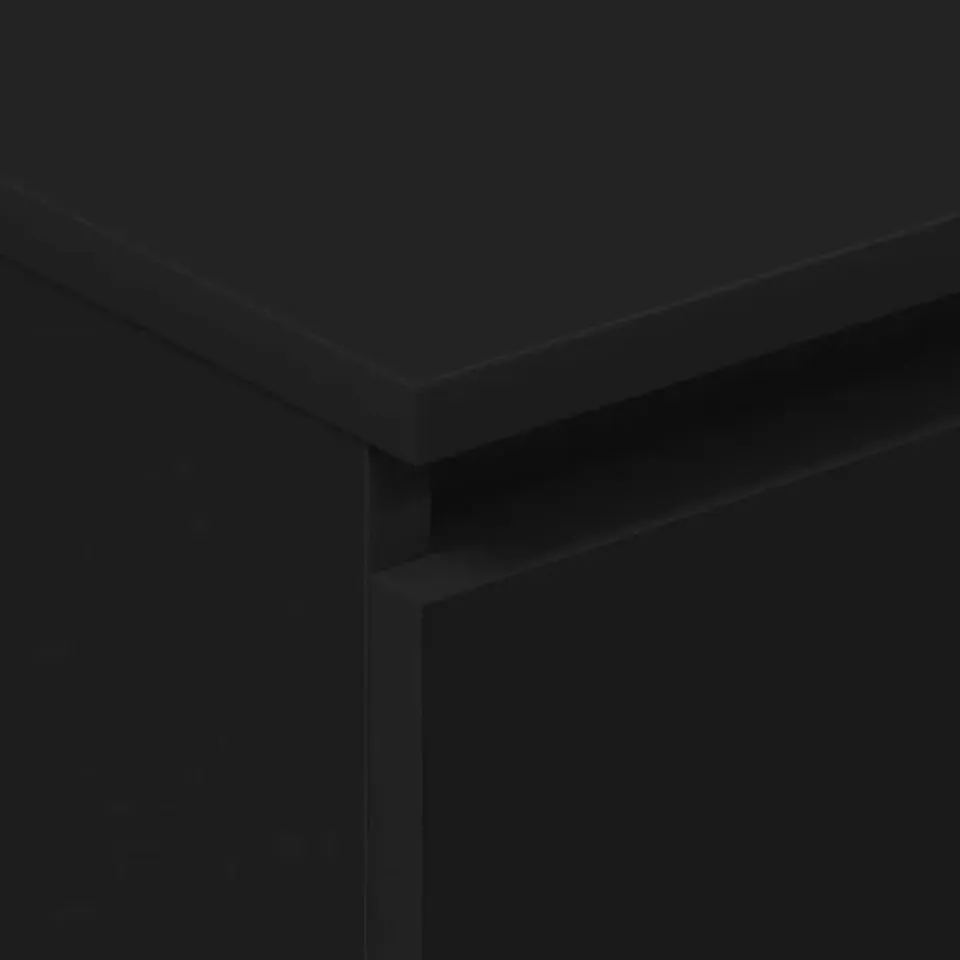 vidaXL - Dressoir - Zwart - Bewerkt hout New