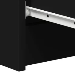 vidaXL - Dressoir - Zwart - Bewerkt hout New