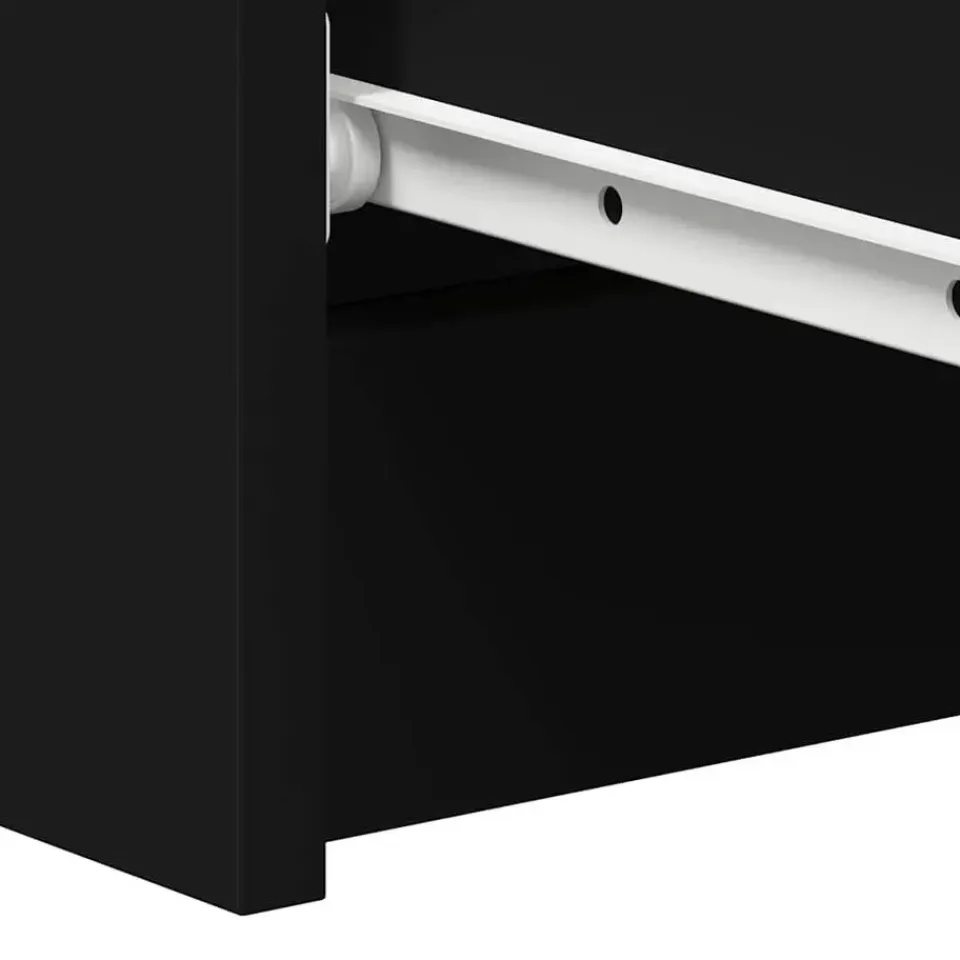 vidaXL - Dressoir - Zwart - Bewerkt hout New