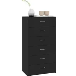 vidaXL - Dressoir - Zwart - Bewerkt hout Clearance