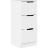 vidaXL - Dressoir met 3 lades - Wit - Bewerkt hout - 30x30x70 cm Discount