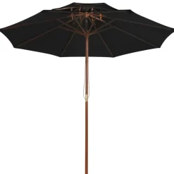 vidaXL - Dubbeldeksparasol - Zwart Best