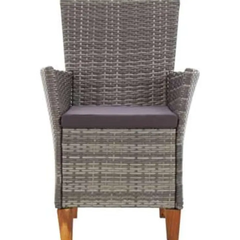 vidaXL - Eethoek Voor Buiten - Grijs - Poly rattan Discount