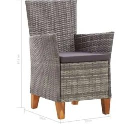 vidaXL - Eethoek Voor Buiten - Grijs - Poly rattan Discount