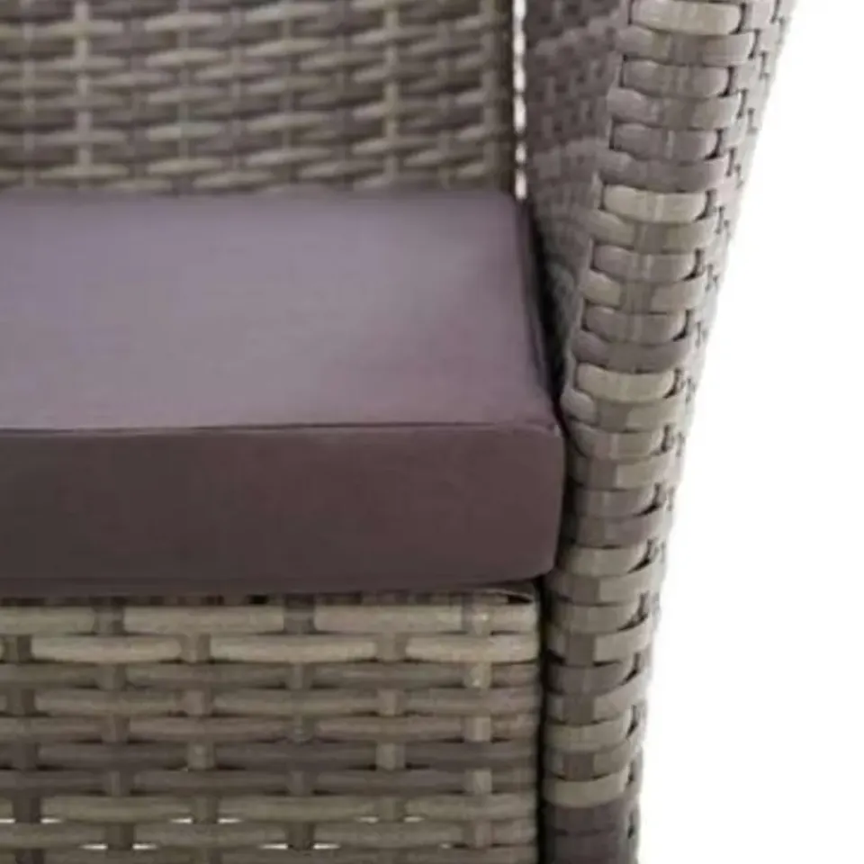 vidaXL - Eethoek Voor Buiten - Grijs - Poly rattan Discount