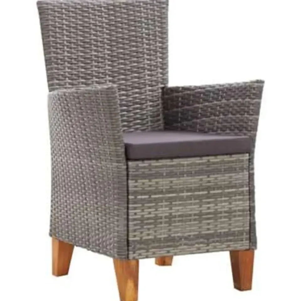 vidaXL - Eethoek Voor Buiten - Grijs - Poly rattan Discount