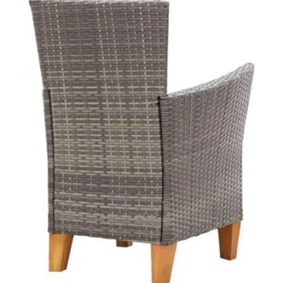 vidaXL - Eethoek Voor Buiten - Grijs - Poly rattan Discount