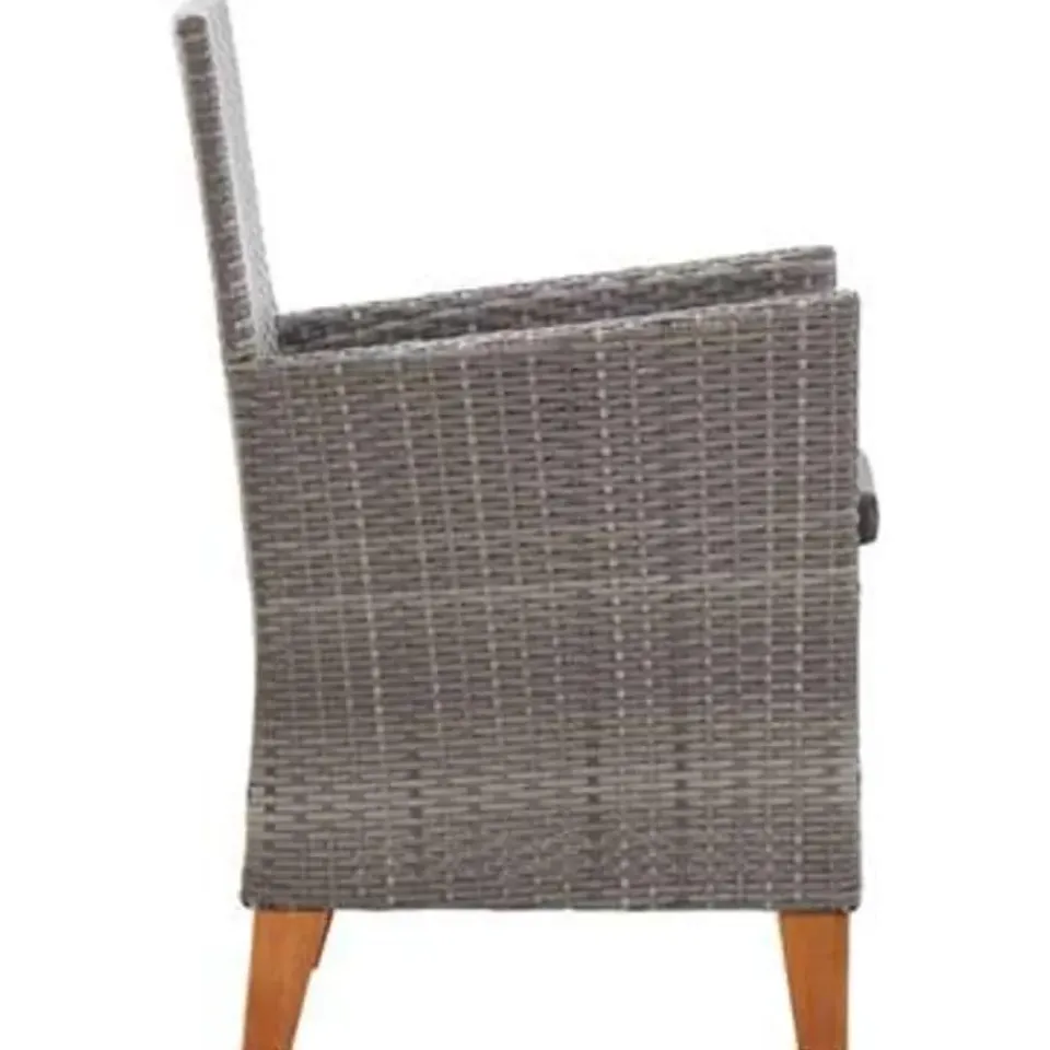 vidaXL - Eethoek Voor Buiten - Grijs - Poly rattan Discount