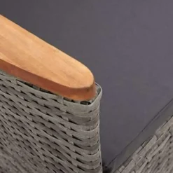 vidaXL - Eethoek Voor Buiten - Grijs - Poly rattan Outlet