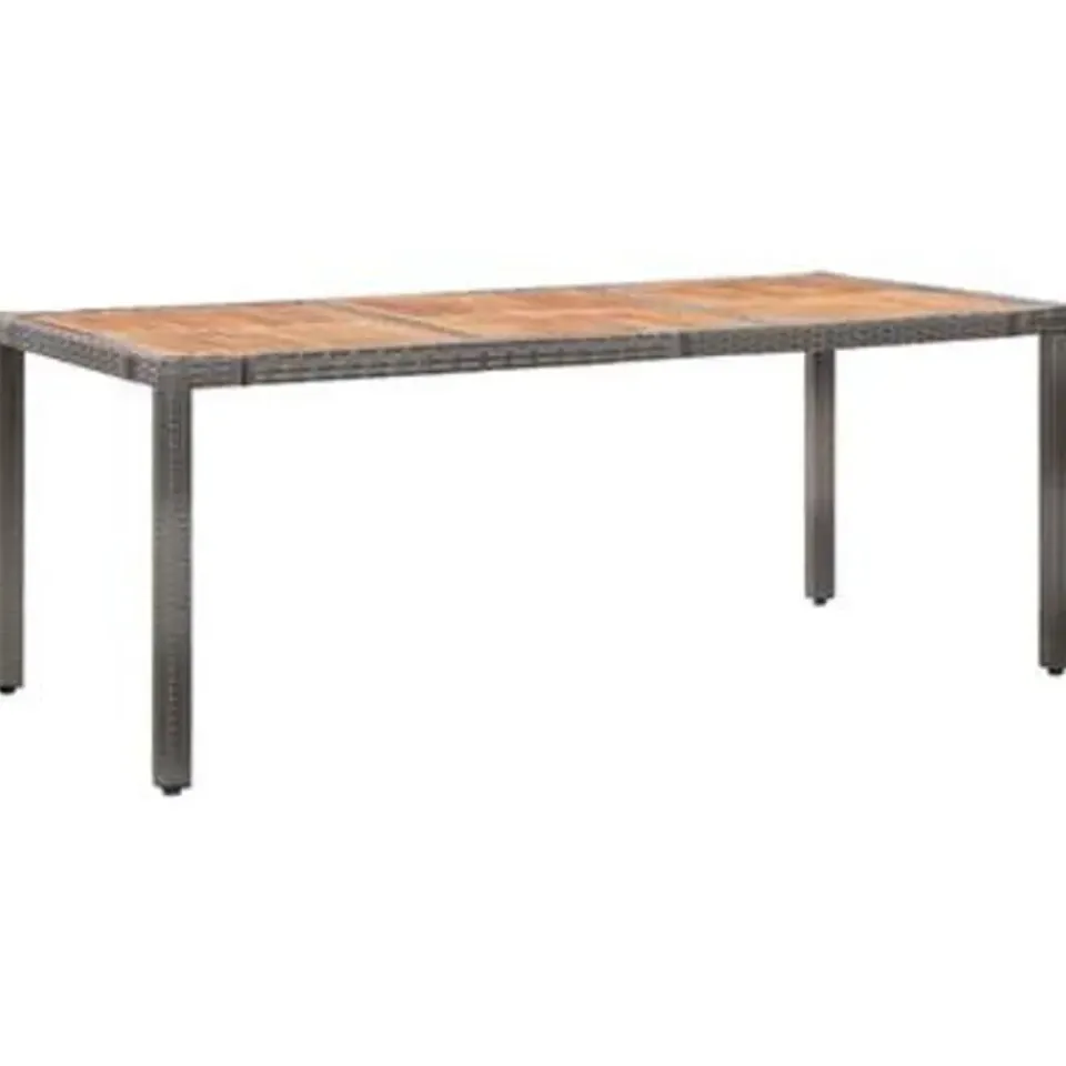 vidaXL - Eethoek Voor Buiten - Grijs - Poly rattan Outlet