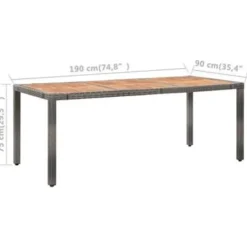vidaXL - Eethoek Voor Buiten - Grijs - Poly rattan Outlet