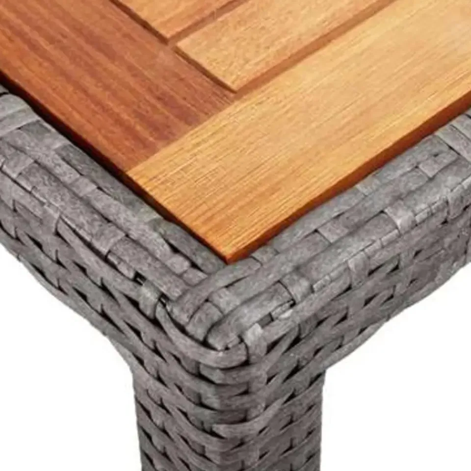 vidaXL - Eethoek Voor Buiten - Grijs - Poly rattan Outlet