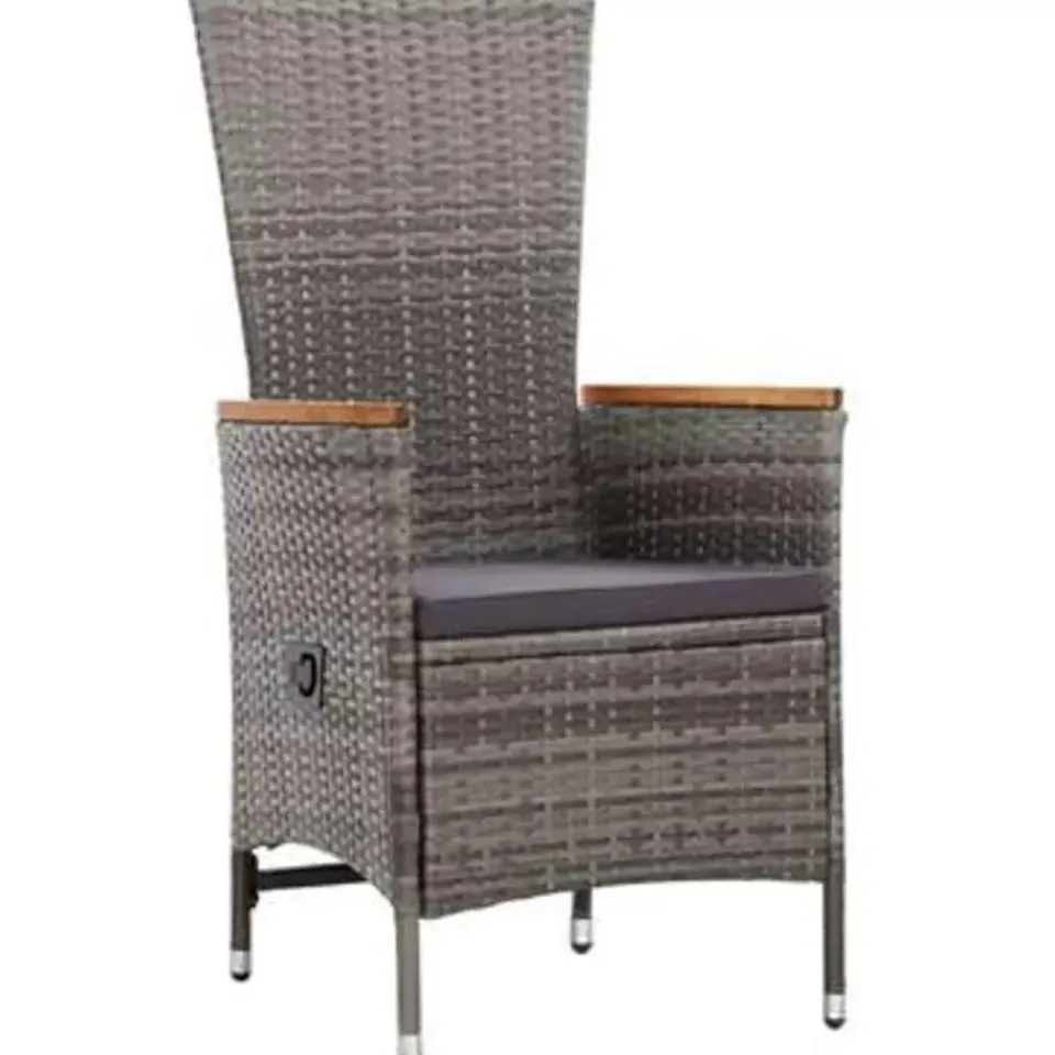 vidaXL - Eethoek Voor Buiten - Grijs - Poly rattan Outlet