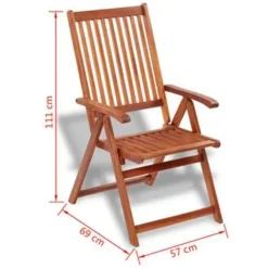 vidaXL - Eetkamerstoel - Bruin - Hout Clearance