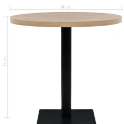 vidaXL - Eetkamertafel - Beige - MDF - Ø 80 x 75 cm