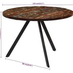 vidaXL - Eettafel - Multikleur - Hout Discount