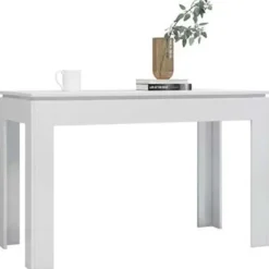 vidaXL - Eettafel - Wit - Bewerkt hout Sale