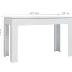 vidaXL - Eettafel - Wit - Bewerkt hout Sale