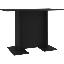 vidaXL - Eettafel - Zwart - Bewerkt hout Sale