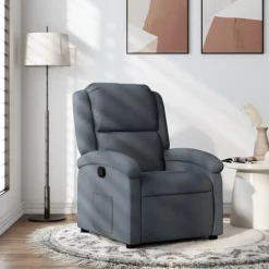 vidaXL - Fauteuil - Grijs - Fluweel Clearance