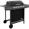 vidaXL - Gasbarbecue-grill - Zwart - Staal Sale