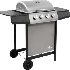 vidaXL - Gasbarbecue-grill - Zilver - Staal