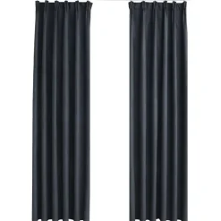 vidaXL - Gordijn - Antraciet - Stof - 140 x 245 cm - 2 stuks New