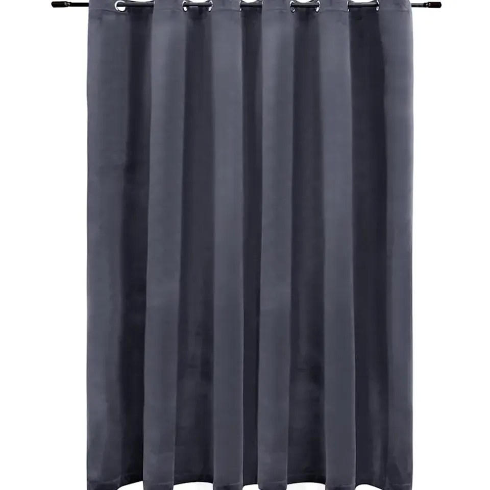 vidaXL - Gordijn - Antraciet - Fluweel Sale