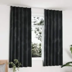 vidaXL - Gordijn - Antraciet - Fluweel - 140 x 175 cm - 2 stuks Hot