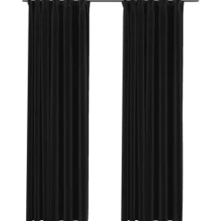 vidaXL - Gordijn - Antraciet - Stof - 140 x 225 cm - 2 stuks Sale