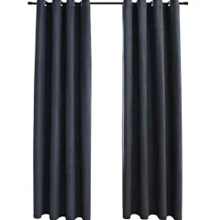 vidaXL - Gordijn - Antraciet - Stof - 140 x 245 cm Online