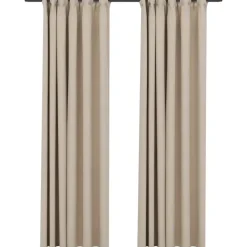 vidaXL - Gordijn - Beige - Stof - 140 x 245 cm - 2 stuks Outlet