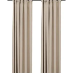 vidaXL - Gordijn - Beige - Stof - 140 x 225 cm - 2 stuks New