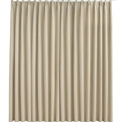 vidaXL - Gordijn - Beige - Stof Best