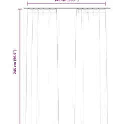 vidaXL - Gordijn - Blauw - Fluweel - 140 x 245 cm - 2 stuks