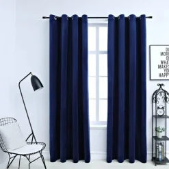 vidaXL - Gordijn - Blauw - Fluweel - 140 x 175 cm - 2 stuks Outlet